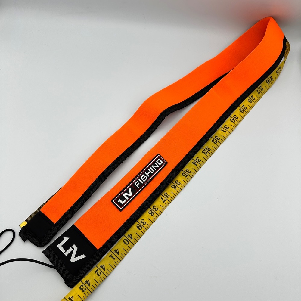 LIV Fishing Neon Orange Neoprene Rod Sleeve  Tie 42 Inch